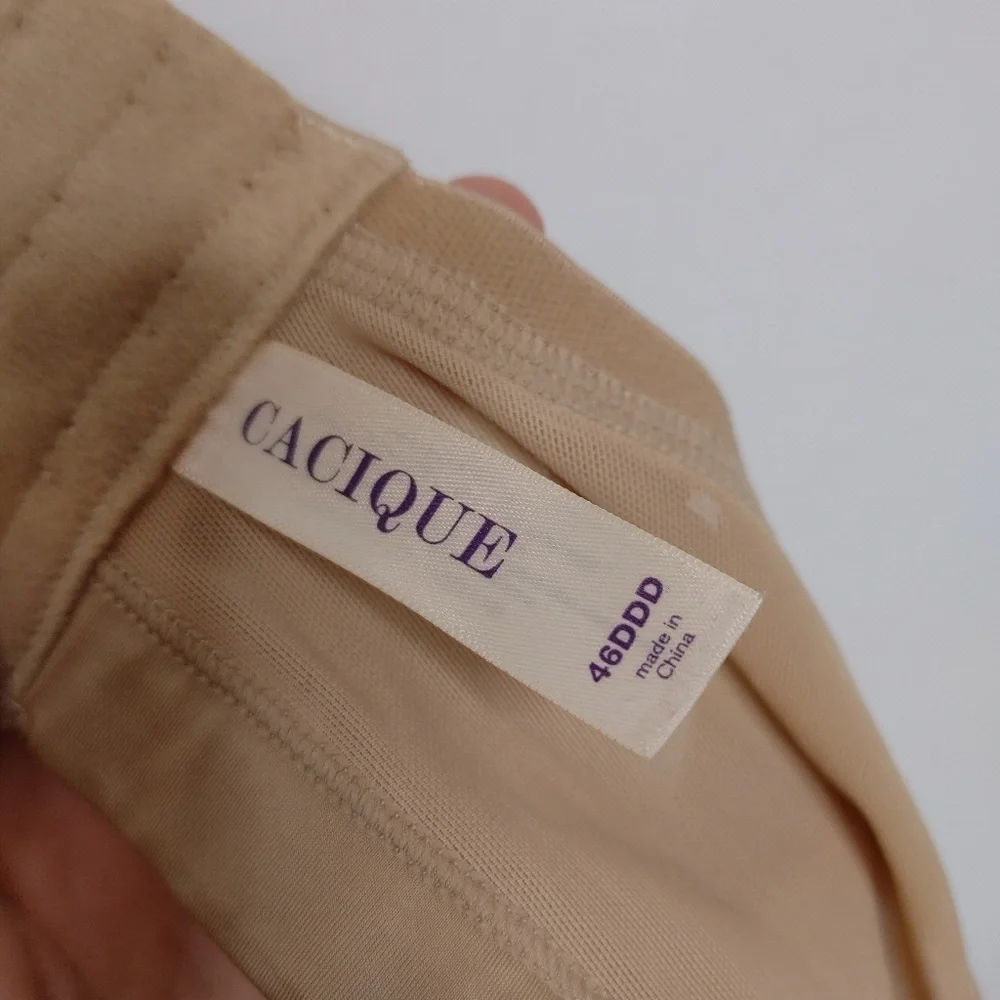 Cacique Lightly Lined Smooth Full Coverage Bra‎ Tan Beige 46DDD Style DL11070682